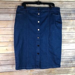 Plus Size Pure Collection Denim Skirt size 18